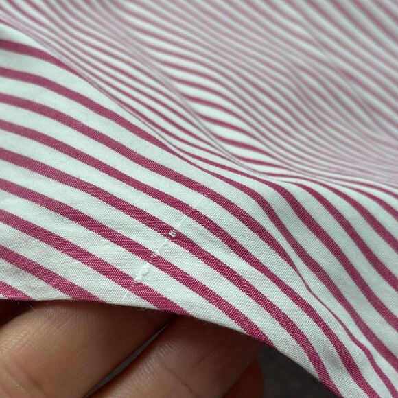 Polo Ralph Lauren Shirt XL Mens Light Red Striped‎ 100% Cotton Long Sleeve - Picture 11 of 13